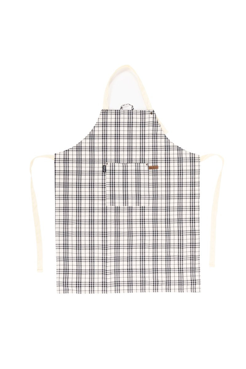 Schürze SHERLOCK Checker 68x85cm Schwarz