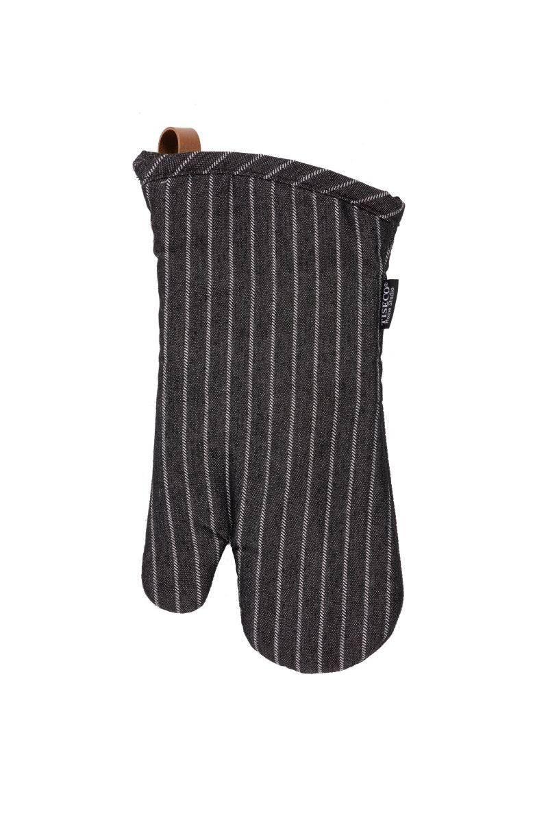 Ofenhandschuh SHERLOCK Stripe 2er Set 17x33cm Schwarz