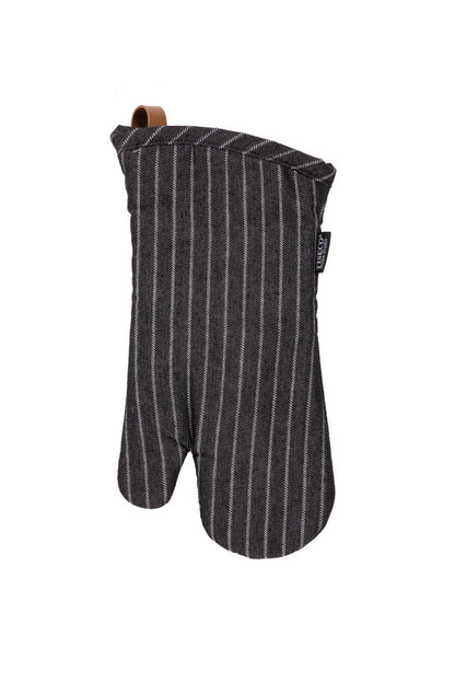 Ofenhandschuh SHERLOCK Stripe 2er Set 17x33cm Schwarz